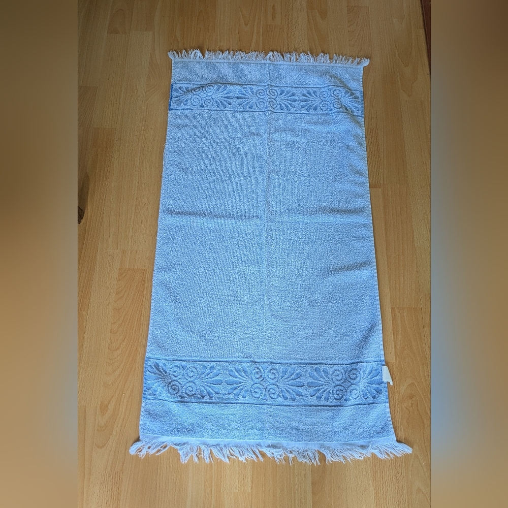 Light Blue Embroidered Towel